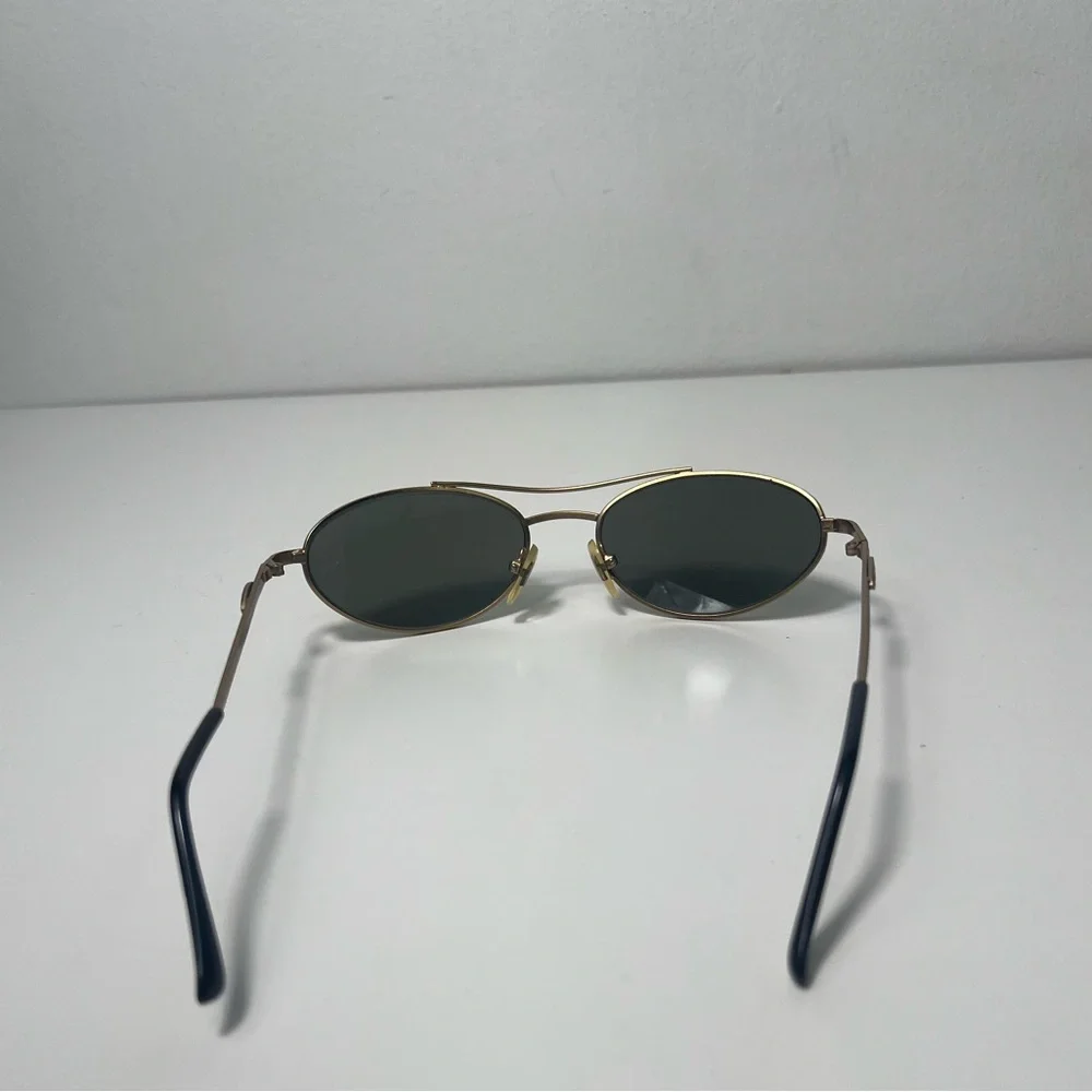ABC Sports Aviator Signet Vintage 80s Y2K Gold Frame Black Lens Sunglasses